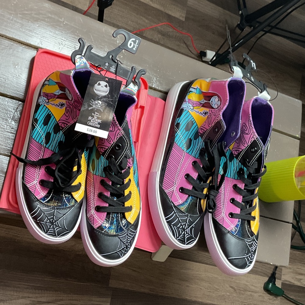Colorful Kids Sneakers with Spider Web Design